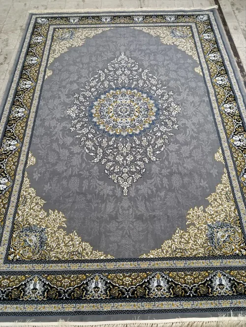 فرش ماشینی ارزان قیمت نقشه ارمان  زمینه دودی