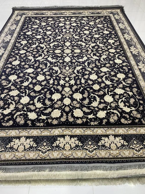 فرش1200 شانه 12متری ماشینی کاشان درجه یک صادراتی کد1359برجسته