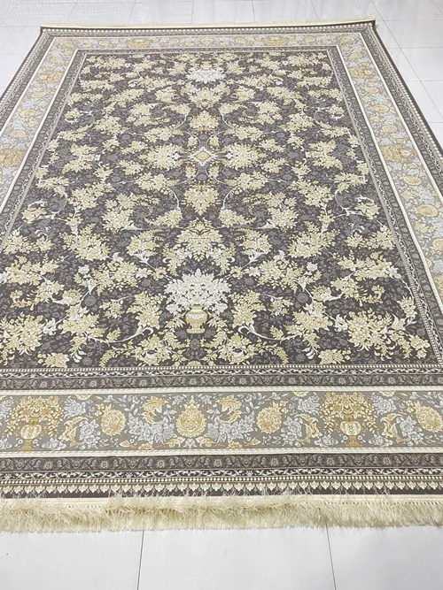فرش 1200 شانه ماشینی کاشان  درجه یک صادراتی کد 1462برجسته