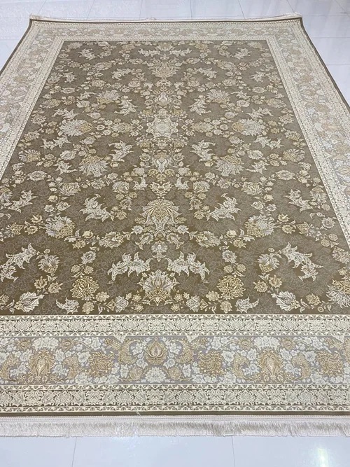 فرش1200 شانه 12متری ماشینی کاشان  درجه یک صادراتی  کد1341برجسته