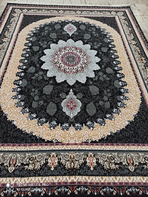 فرش ماشینی ارزان قیمت نقشه سیتا زمینه سرمه ای
