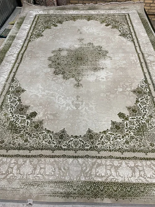 فرش1200 شانه 9متری ماشینی کاشان  درجه یک صادراتی  کد19009برجسته