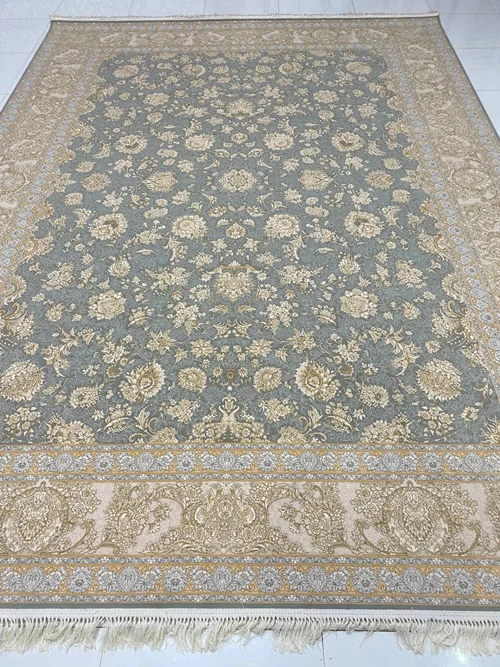 فرش1200 شانه ماشینی کاشان  درجه یک صادراتی کد1243برجسته