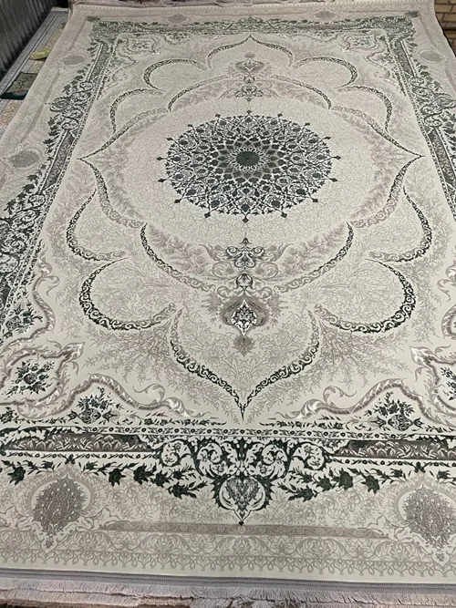 فرش1200 شانه 9متری ماشینی کاشان  درجه یک صادراتی  کد19020برجسته