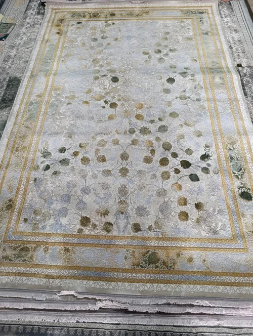 فرش1200 شانه 6متری ماشینی کاشان  درجه یک صادراتی  کد19033برجسته