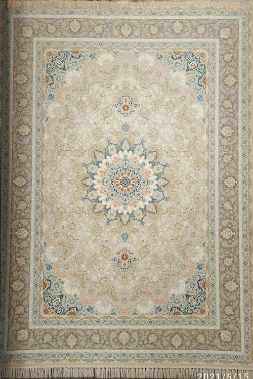 فرش 1200 شانه نقشه آینور کرم درجه یک صادراتی