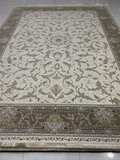 فرش 1200 شانه ماشینی کاشان  درجه یک صادراتی کد1247برجسته