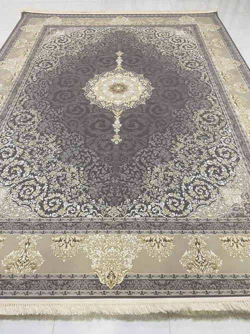 فرش 1200 شانه ماشینی کاشان  درجه یک صادراتی کد 1486برجسته
