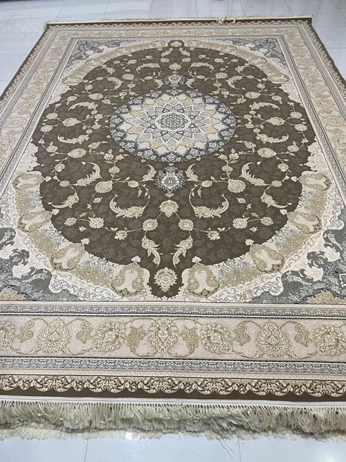 فرش1200 شانه ماشینی کاشان  درجه یک صادراتی کد1227برجسته