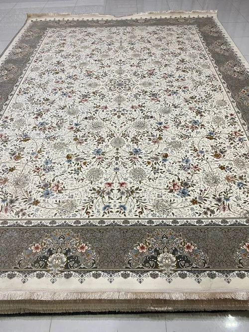 فرش 6متری  1200 شانه ماشینی کاشان  درجه یک صادراتی کد 1461 برجسته