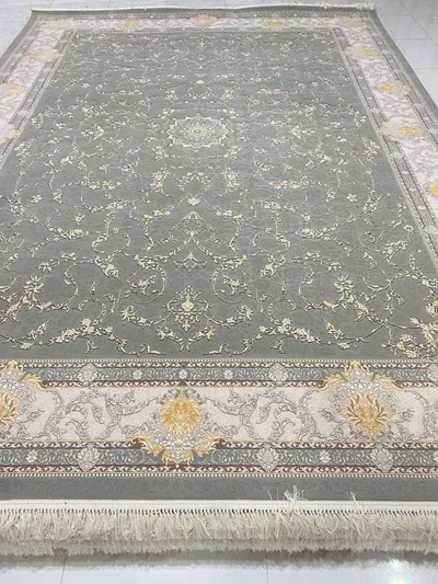 فرش ماشینی کاشان1200 شانه تک 12متری کد 1107 برجسته