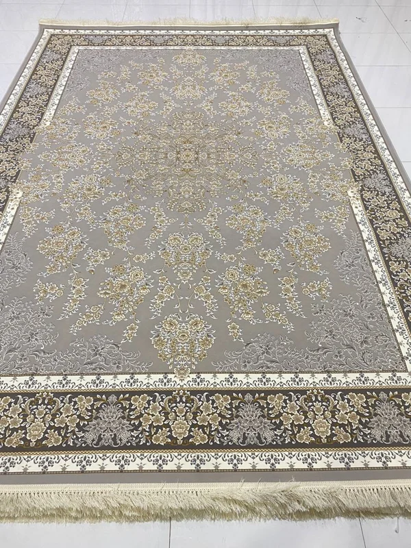 فرش 1200 شانه ماشینی کاشان  درجه یک صادراتی کد1480 برجسته