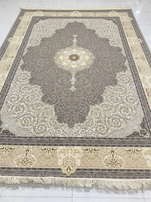 فرش 1200 شانه ماشینی کاشان  درجه یک صادراتی کد 1485برجسته