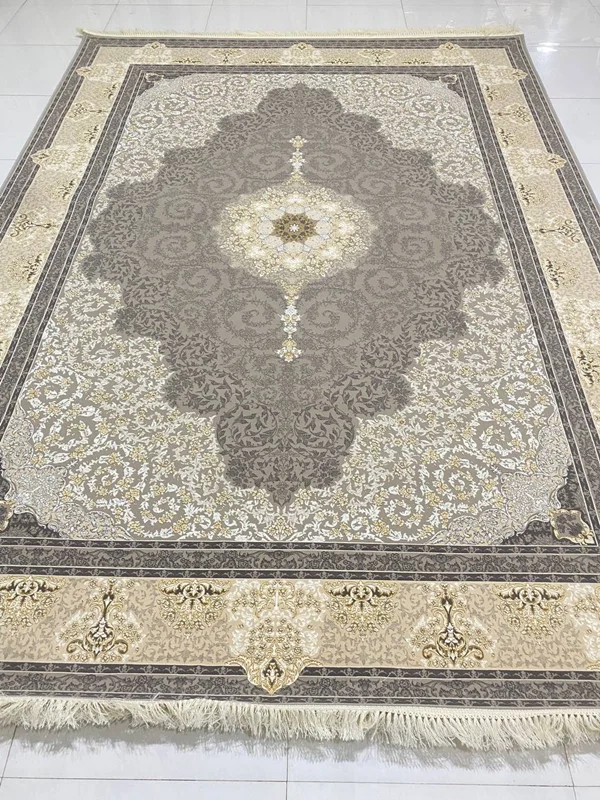 فرش 1200 شانه ماشینی کاشان  درجه یک صادراتی کد 1485برجسته
