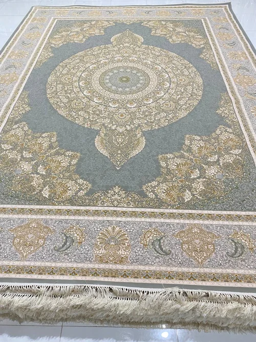 فرش 1200 شانه 12متری ماشینی کاشان  درجه یک صادراتی کد1233برجسته