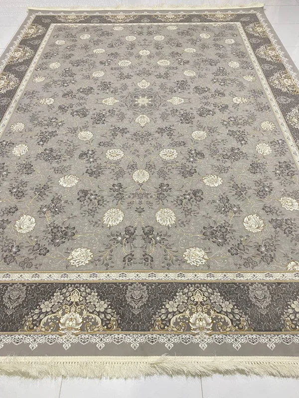 فرش 1200 شانه ماشینی کاشان  درجه یک صادراتی کد 1482برجسته