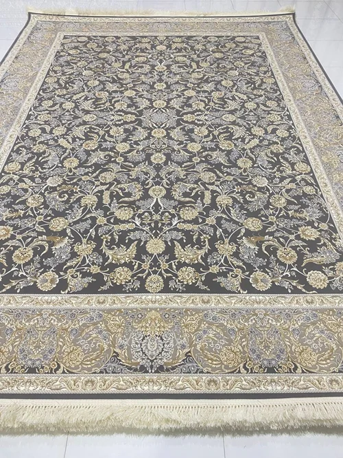فرش 1200 شانه ماشینی کاشان  درجه یک صادراتی کد1468 برجسته