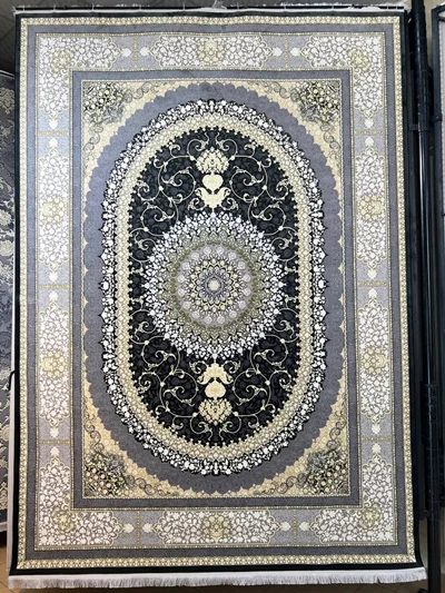 فرش ماشینی کاشان 700 شانه برجسته دیزاین 1200   نقشه صدرا زغالی
