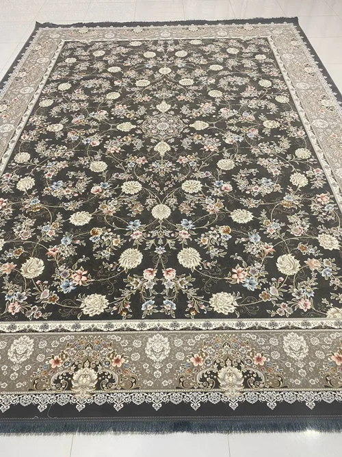 فرش1200 شانه ماشینی کاشان  درجه یک صادراتی12متری کد1302 برجسته