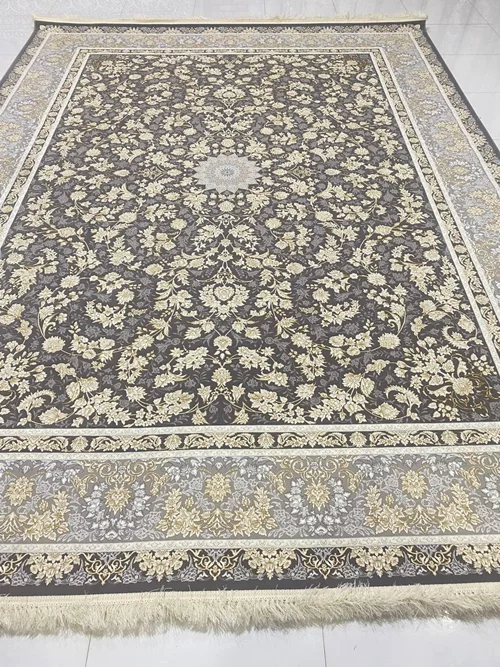 فرش 1200 شانه ماشینی کاشان  درجه یک صادراتی کد1470 برجسته