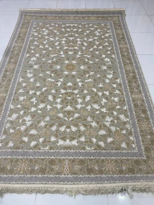فرش1200 شانه 6متری ماشینی کاشان درجه یک صادراتی کد1348برجسته