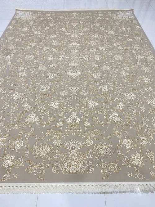 فرش 1200 شانه ماشینی کاشان  درجه یک صادراتی کد1467 برجسته